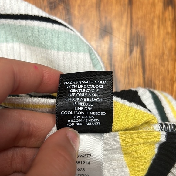 Torrid women’s multi stripe ribbed high neck crop cami top - Picture 5 of 6